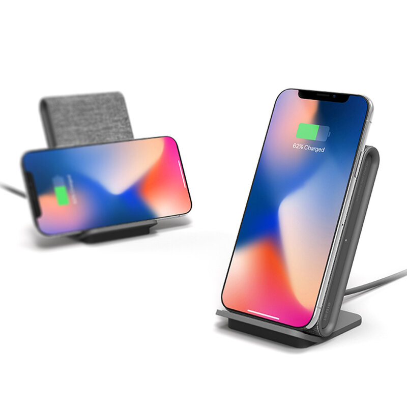 Incarcator Wireless iOttie iON Wireless Stand Fast Charging Qi Pad 10W Android / 7.5W iPhone - Ash / Grey