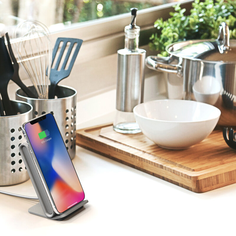 Incarcator Wireless iOttie iON Wireless Stand Fast Charging Qi Pad 10W Android / 7.5W iPhone - Ash / Grey