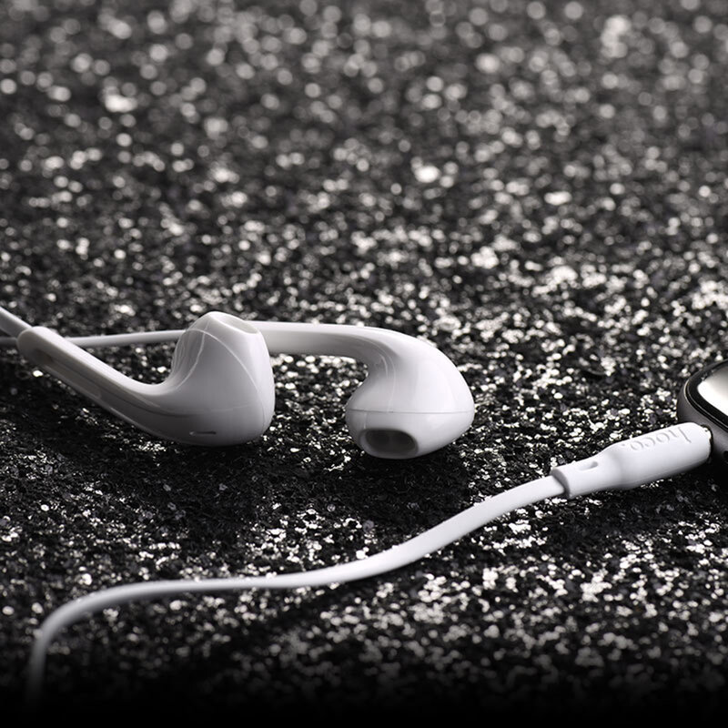 Casti In-Ear Hoco M39 Rhyme Sound HiFi Quality Wired 3.5mm Jack With Microphone 1.2m - Pink