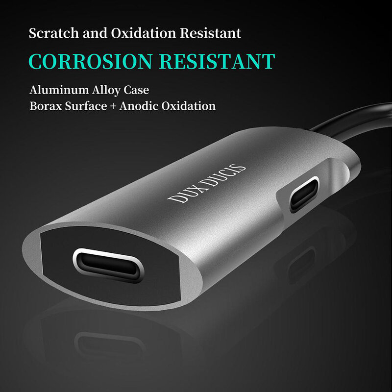 Adaptor Lightning Iphone 2in1 Casti Si Incarcator , Dux Ducis K3 - Negru