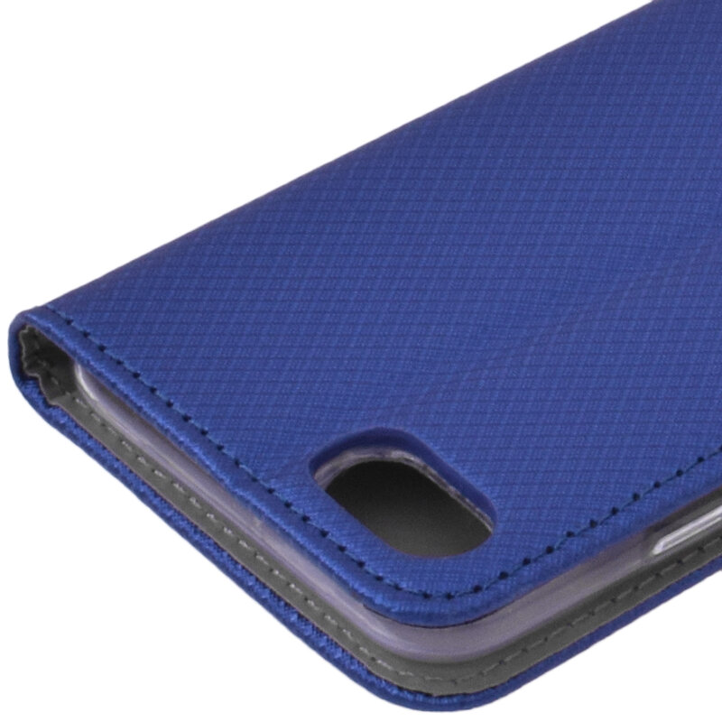 Husa Smart Book iPhone 7 Flip Albastru