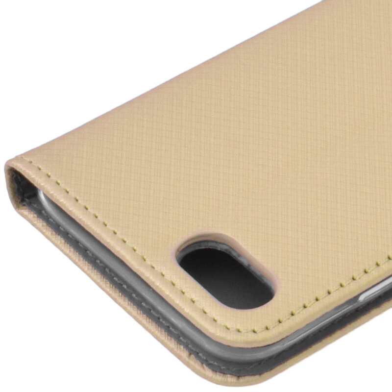 Husa Smart Book iPhone 7 Flip Auriu