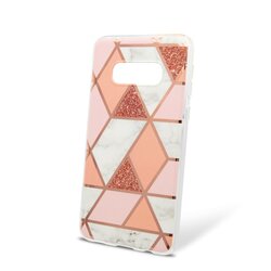 Husa Samsung Galaxy S10e Mobster Laser Marble Shockproof TPU - Pink