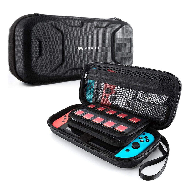 Husa Nintendo Switch Mumba Protective Hard Shell Travel Carrying Case Geanta Buzunare Impermeabila - Black