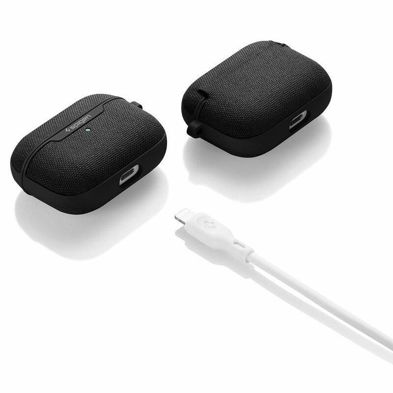 Husa Apple AirPods Pro Spigen Urban Fit cu holder metalic, negru