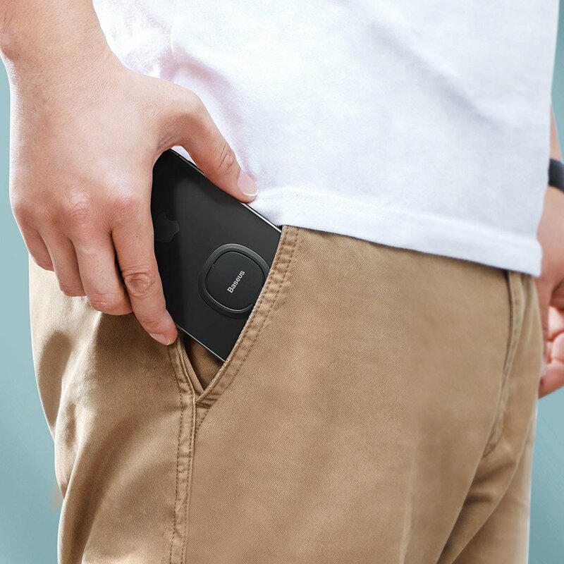 Suport inel pentru telefon, iRing Baseus, gri, SUYB-0A