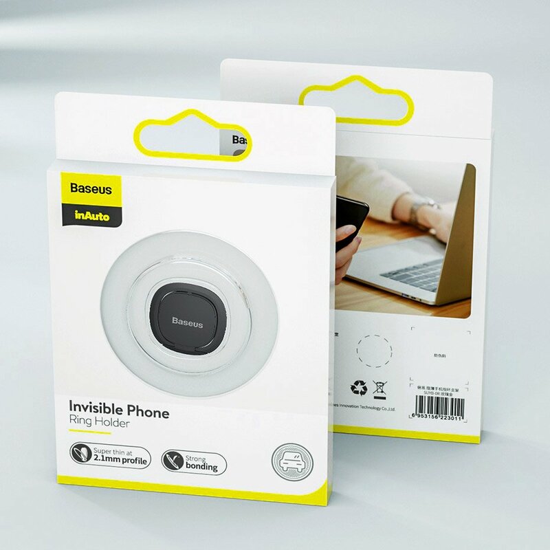 Suport inel pentru telefon, iRing Baseus, gri, SUYB-0A