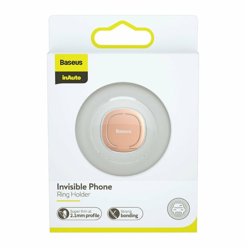 Suport inel pentru telefon, iRing Baseus, roz, SUYB-0R