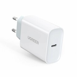 Incarcator Priza Ugreen Fast Wall Charger Travel Adapter Type-C Power Delivery 30W Quick Charge 4.0 - White