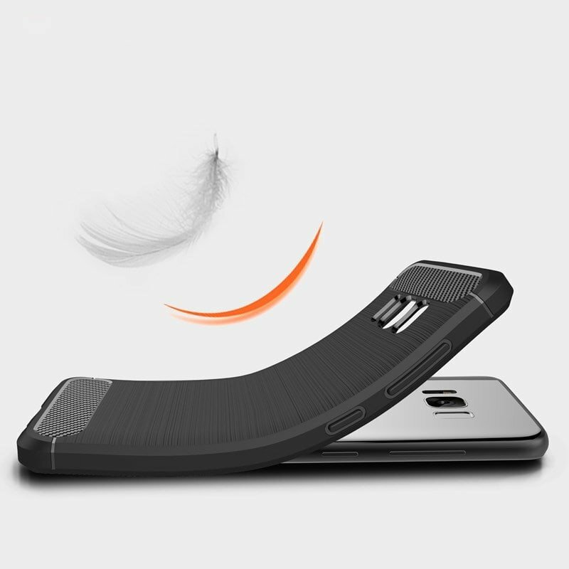 Husa Samsung Galaxy S8 Techsuit Carbon Silicone, negru