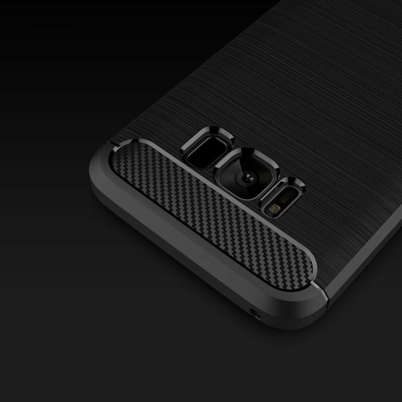 Husa Samsung Galaxy S8+, Galaxy S8 Plus Techsuit Carbon Silicone, negru
