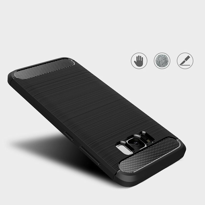 Husa Samsung Galaxy S8+, Galaxy S8 Plus Techsuit Carbon Silicone, negru
