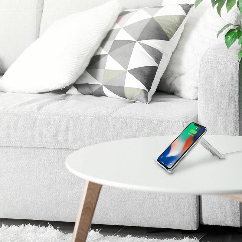 Incarcator Wireless Spigen F303W Cu Incarcare Rapida Qi, 10W - Alb