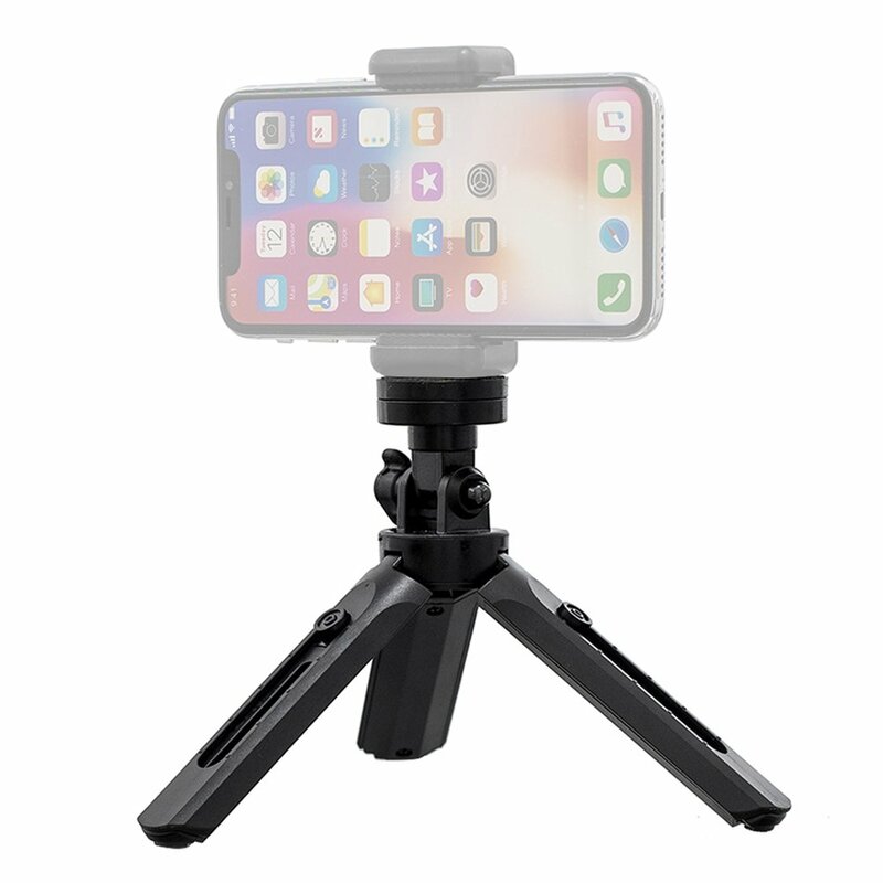 Suport Selfie Stick Mini Tripod Stand Multifunctional 360° Pentru Smartphone / GoPro / SJCAM / DSLR - Negru