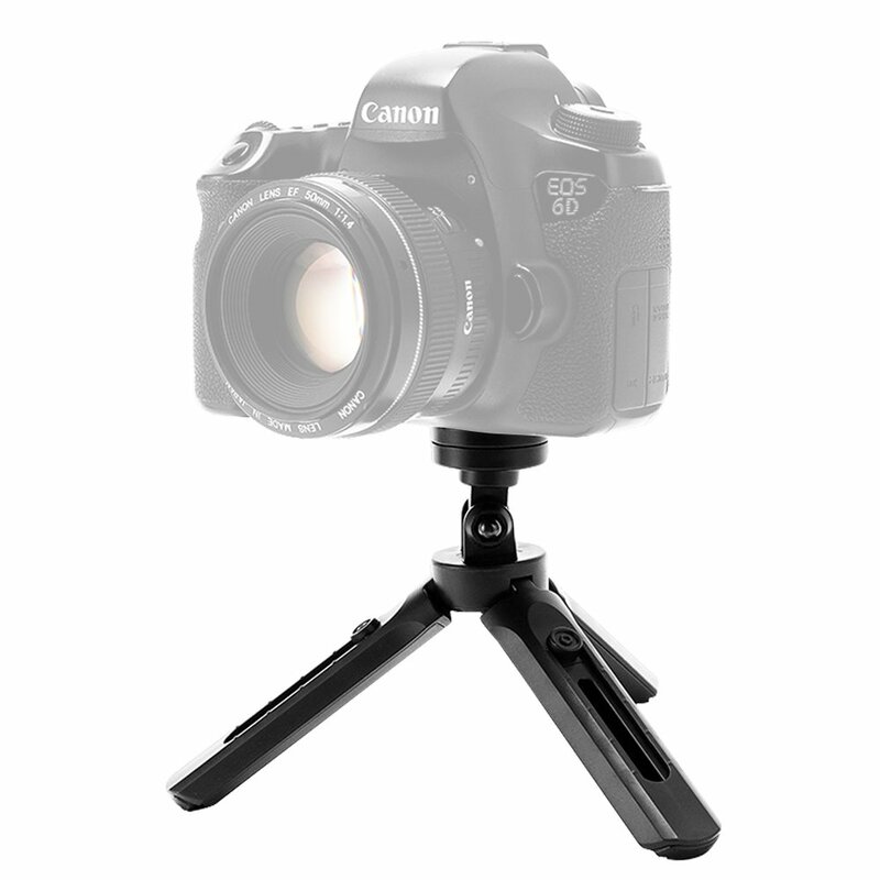 Suport Selfie Stick Mini Tripod Stand Multifunctional 360° Pentru Smartphone / GoPro / SJCAM / DSLR - Negru