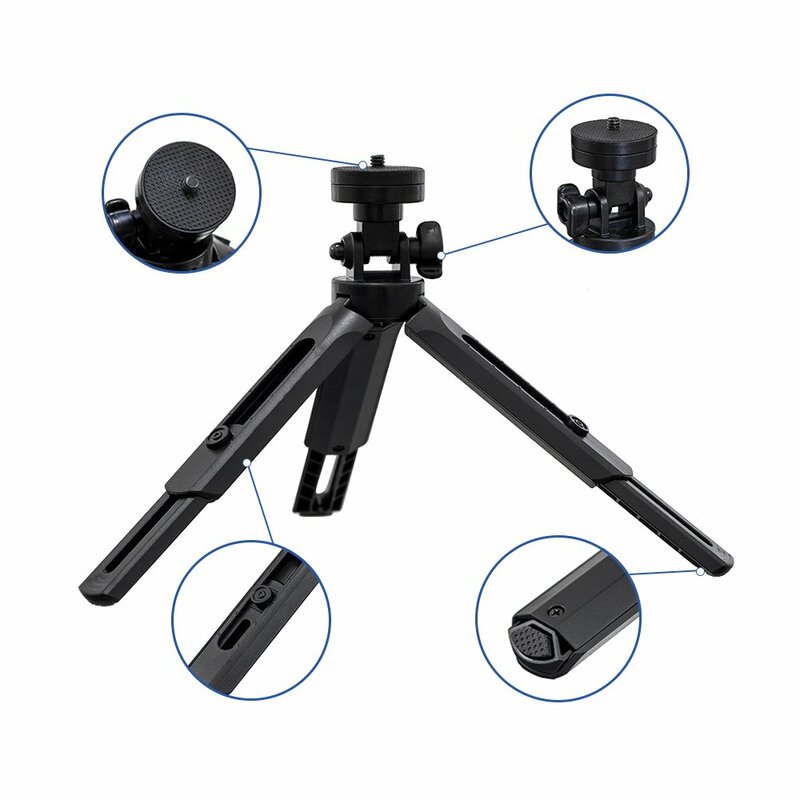 Suport Selfie Stick Mini Tripod Stand Multifunctional 360° Pentru Smartphone / GoPro / SJCAM / DSLR - Negru
