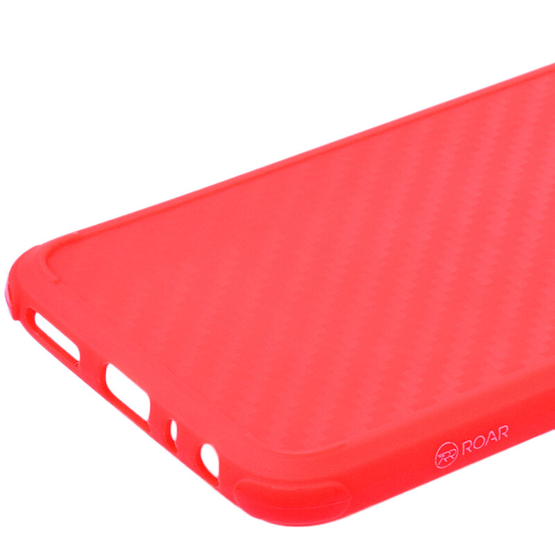 Husa Xiaomi Redmi Note 8 Roar Carbon Armor - Rosu