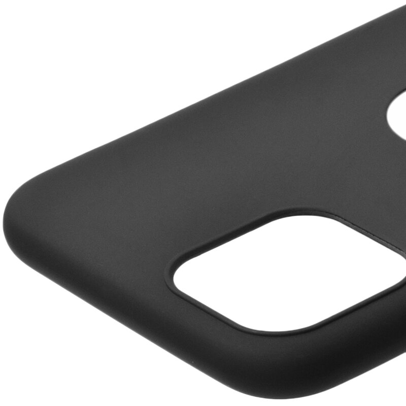 Husa iPhone 11 Pro Soft TPU Cu Decupaj Pentru Sigla - Negru