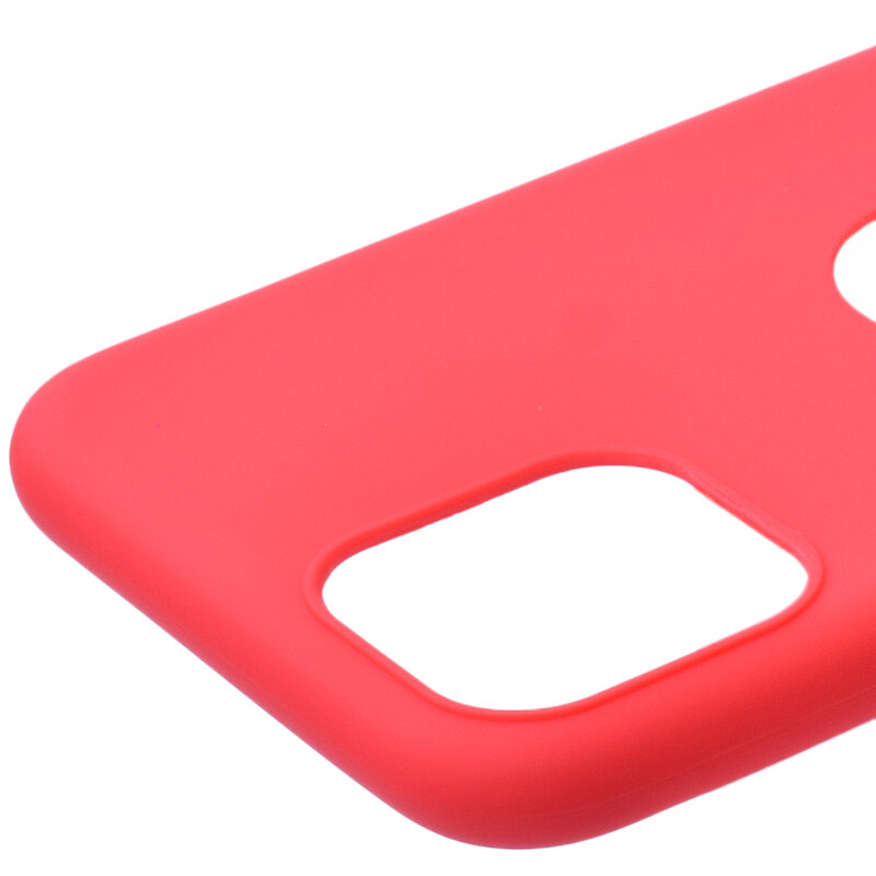 Husa iPhone 11 Pro Soft TPU Cu Decupaj Pentru Sigla - Rosu