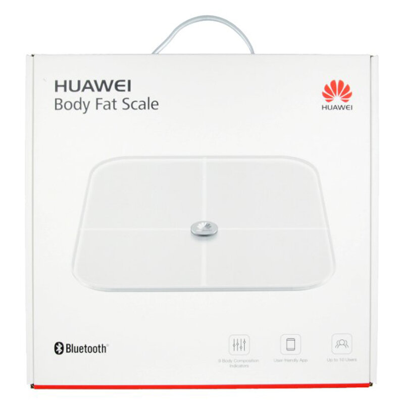 Cantar Digital Huawei AH100 Body Fat Scale Smart Cu Analizator Corporal Bluetooth V4.1 Cu Display LED - Alb