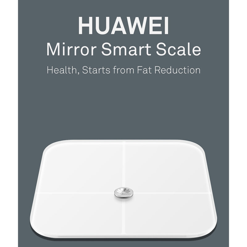 Cantar Digital Huawei AH100 Body Fat Scale Smart Cu Analizator Corporal Bluetooth V4.1 Cu Display LED - Alb