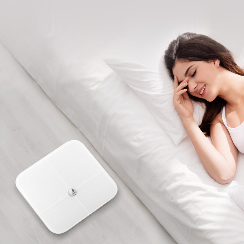 Cantar Digital Huawei AH100 Body Fat Scale Smart Cu Analizator Corporal Bluetooth V4.1 Cu Display LED - Alb