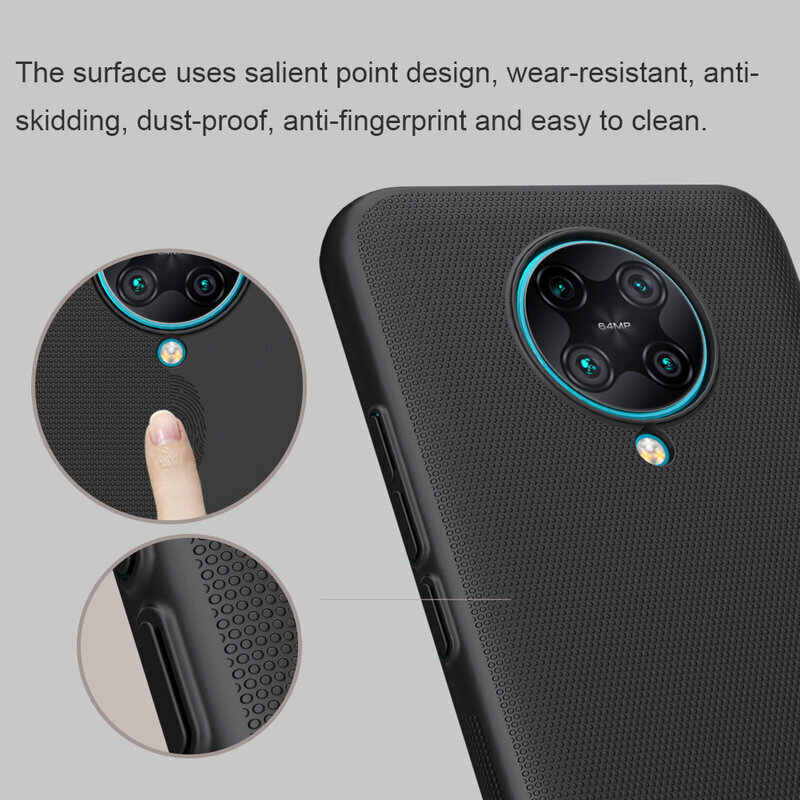 Husa Xiaomi Poco F2 Pro Nillkin Super Frosted Shield, negru
