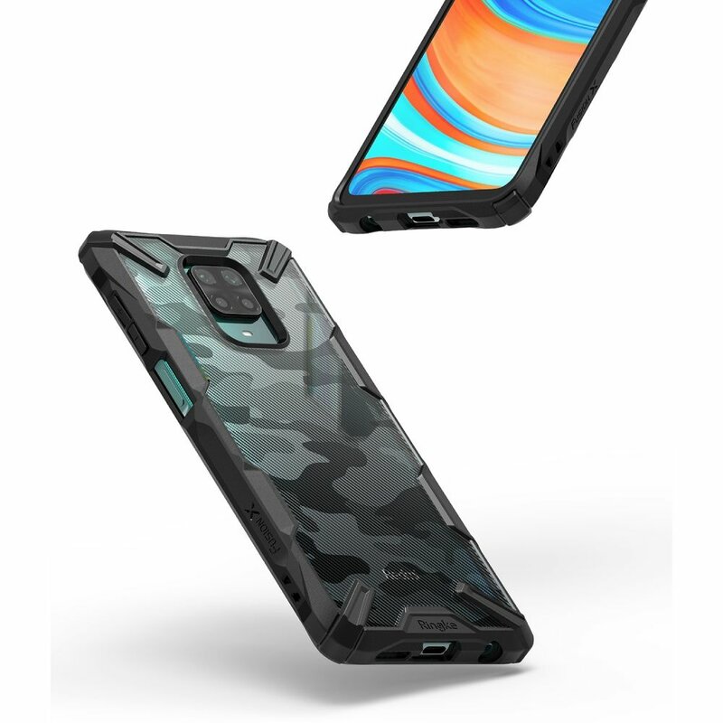 Husa Xiaomi Redmi Note 9S Ringke Fusion X Design - Camo Black