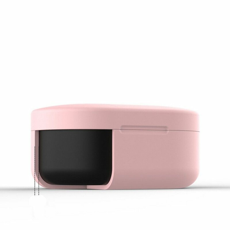 Husa Xiaomi Airdots Tech-Protect Icon Din Silicon Lavabil Cu Decupaj Pentru Cablul De Incarcare - Roz