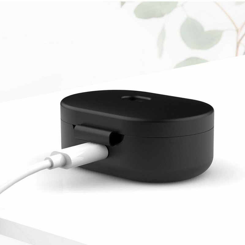 Husa Xiaomi Airdots Tech-Protect Icon Din Silicon Lavabil Cu Decupaj Pentru Cablul De Incarcare - Roz