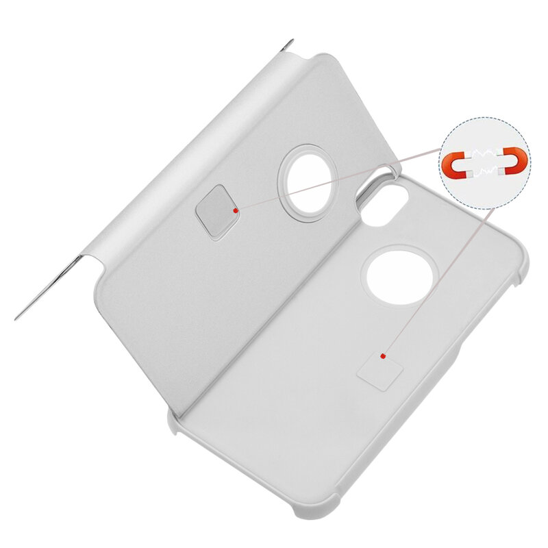 Husa iPhone XS Max Flip Standing Cover - Silver