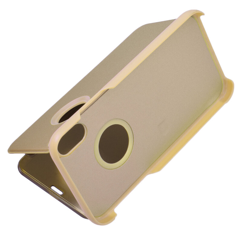 Husa iPhone XS Flip Standing Cover - Gold