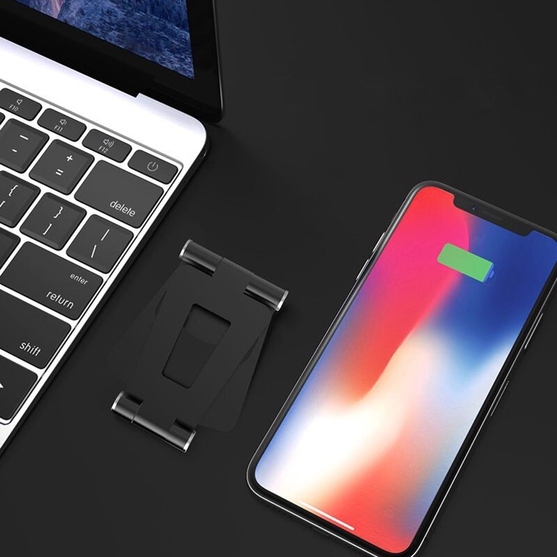 Suport Birou Tech-Protect Z16 Universal Stand Pentru Telefon Din Aluminiu Pliabil Si Reglabil - Cenusiu