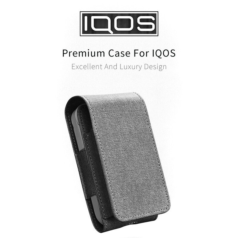 Husa IQOS Cigarette Dux Ducis Fashion Edition Piele Ecologica Pentru Protectia/Organizarea Accesoriilor - Negru