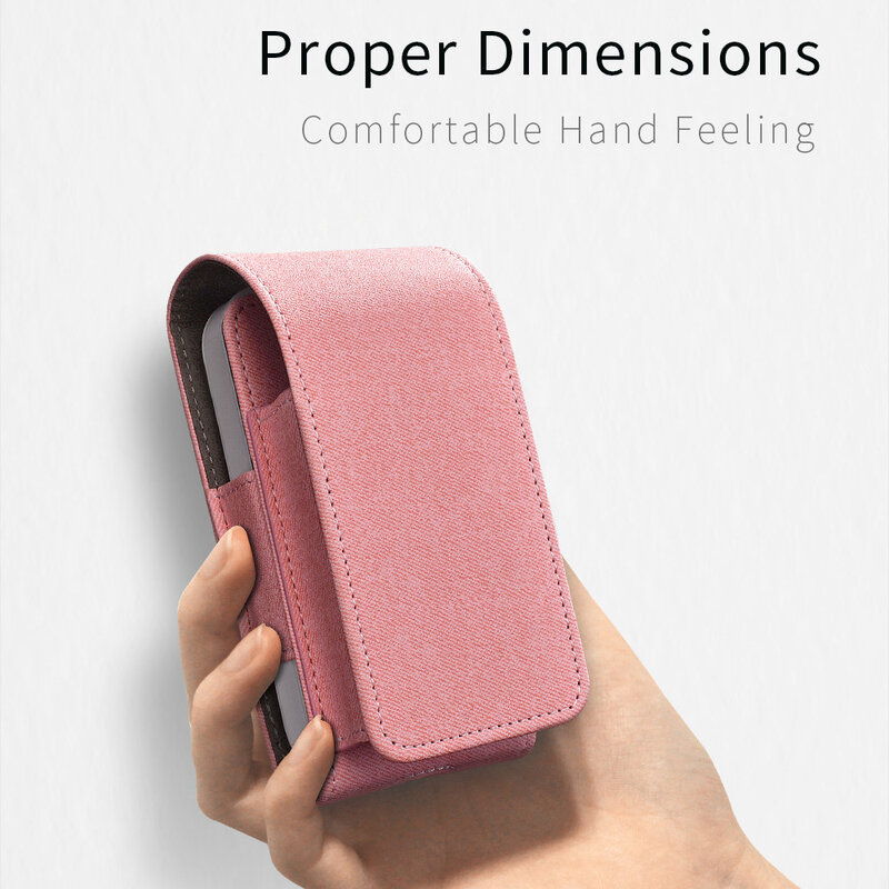 Husa IQOS Cigarette Dux Ducis Fashion Edition Piele Ecologica Pentru Protectia/Organizarea Accesoriilor - Negru