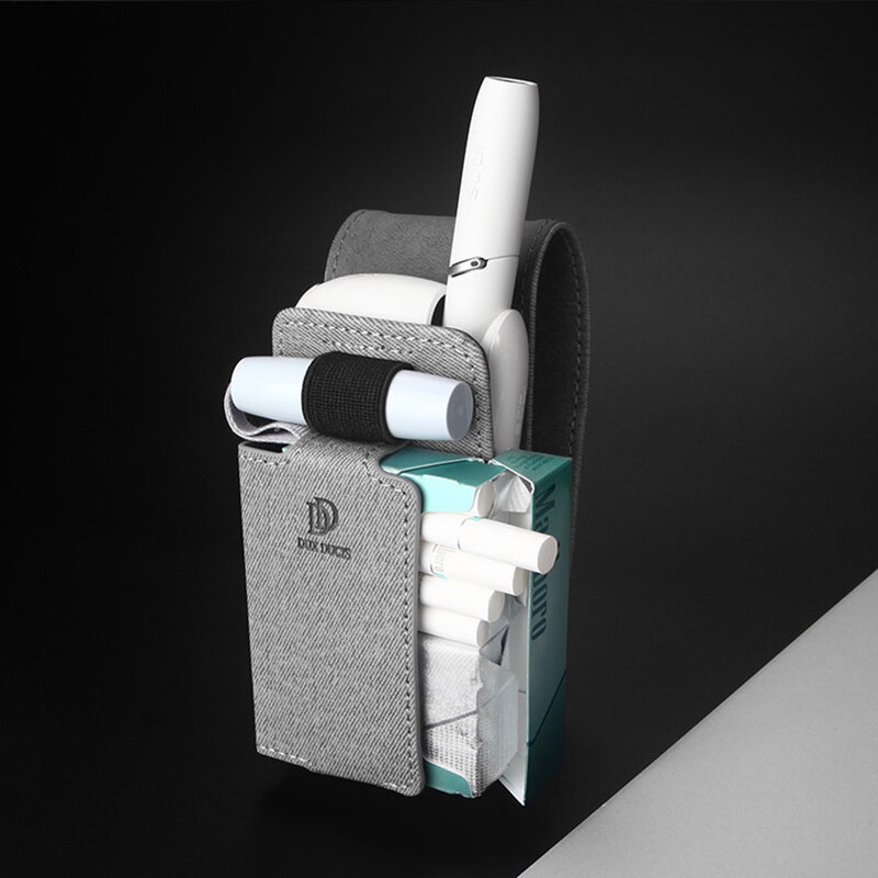 Husa IQOS 3.0 Cigarette Dux Ducis Fashion Edition Piele Ecologica Pentru Protectia/Organizarea Accesoriilor - Negru