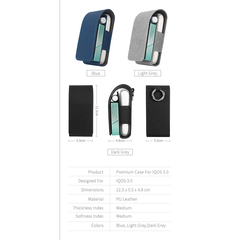 Husa IQOS 3.0 Cigarette Dux Ducis Fashion Edition Piele Ecologica Pentru Protectia/Organizarea Accesoriilor - Negru
