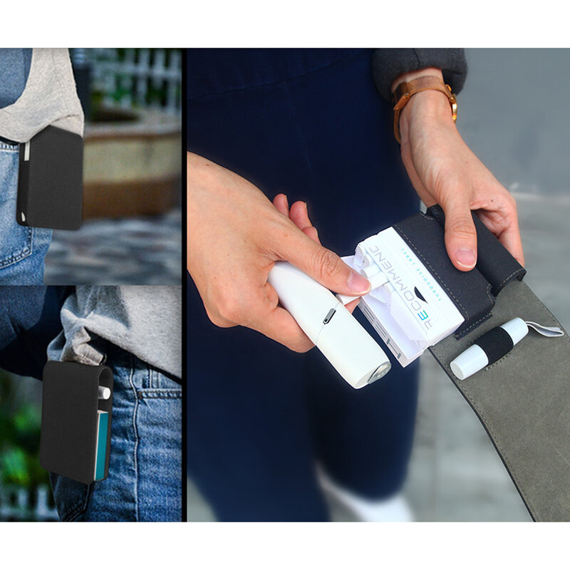 Husa IQOS 3.0 Multi Cigarette Dux Ducis Fashion Edition Din Piele Ecologica Pentru Protectia Accesoriilor - Negru