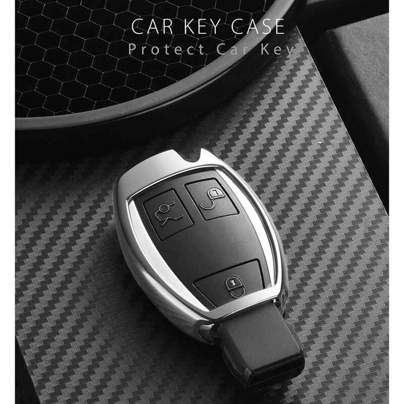 Husa Cheie Auto Dux Ducis Car Key Pentru BMW Mini Din Silicon Si TPU Galvanizat - Argintiu
