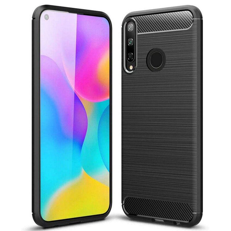 Husa Huawei Y6p Techsuit Carbon Silicone, negru