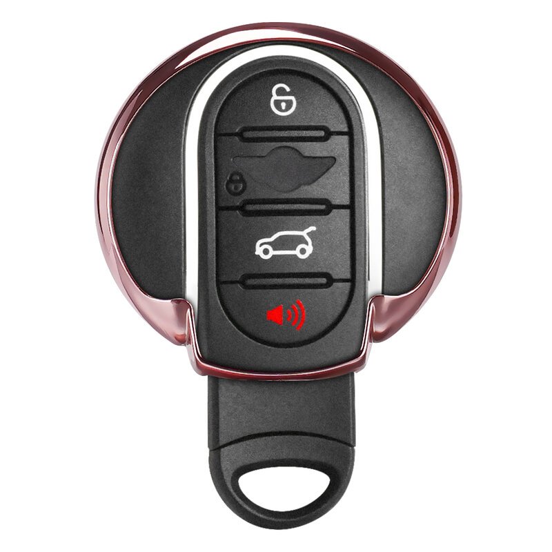 Husa Cheie Auto Dux Ducis Car Key Pentru BMW Mini Din Silicon Si TPU Galvanizat - Roz