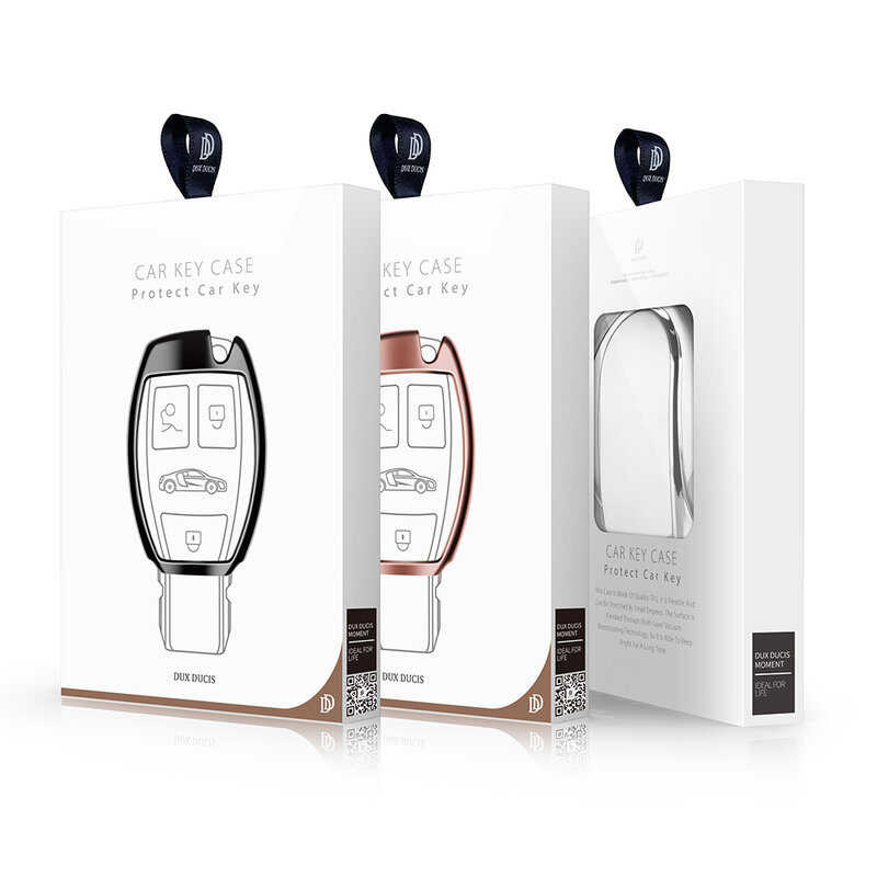 Husa Cheie Auto Dux Ducis Car Key Pentru BMW Mini Din Silicon Si TPU Galvanizat - Negru
