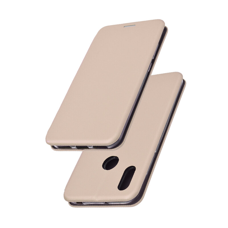 Husa Huawei Y6 2019 Flip Magnet Book Type - Gold