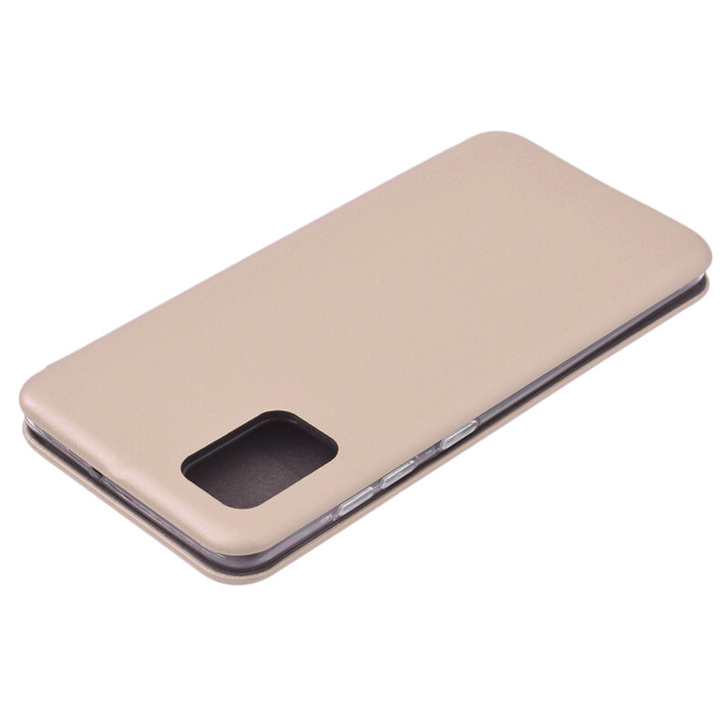 Husa Samsung Galaxy A51 Flip Magnet Book Type - Gold