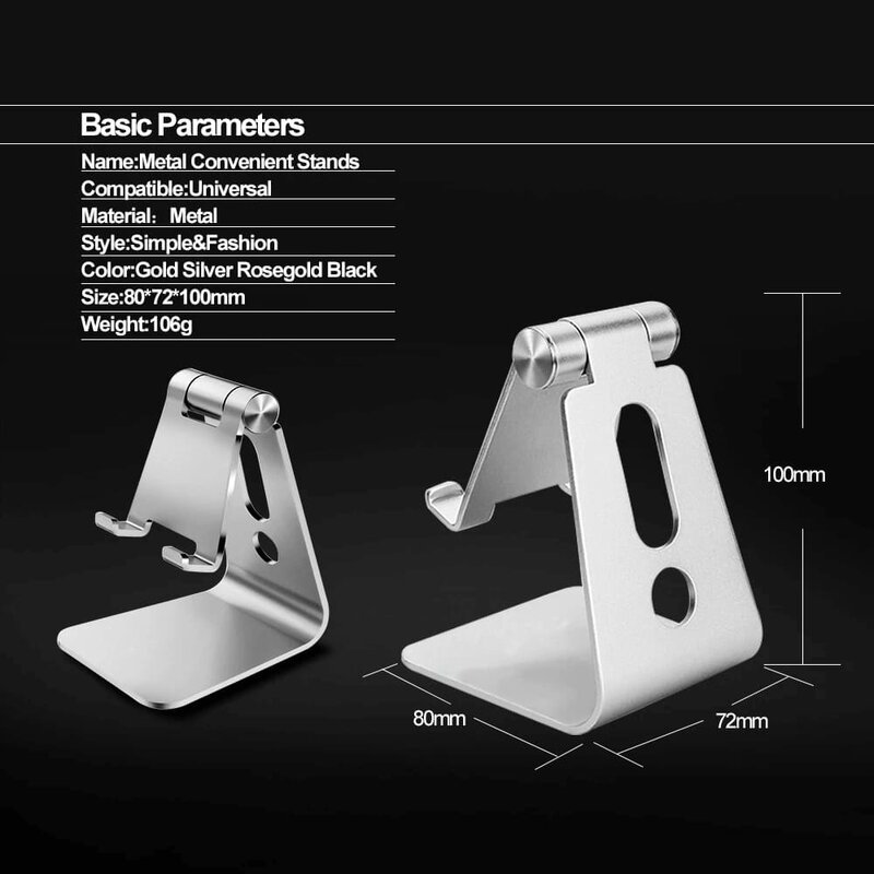 Suport Birou Mobster Aluminum Universal Stand Pentru Telefon / Tableta Din Aluminiu Pliabil Si Reglabil - Roz