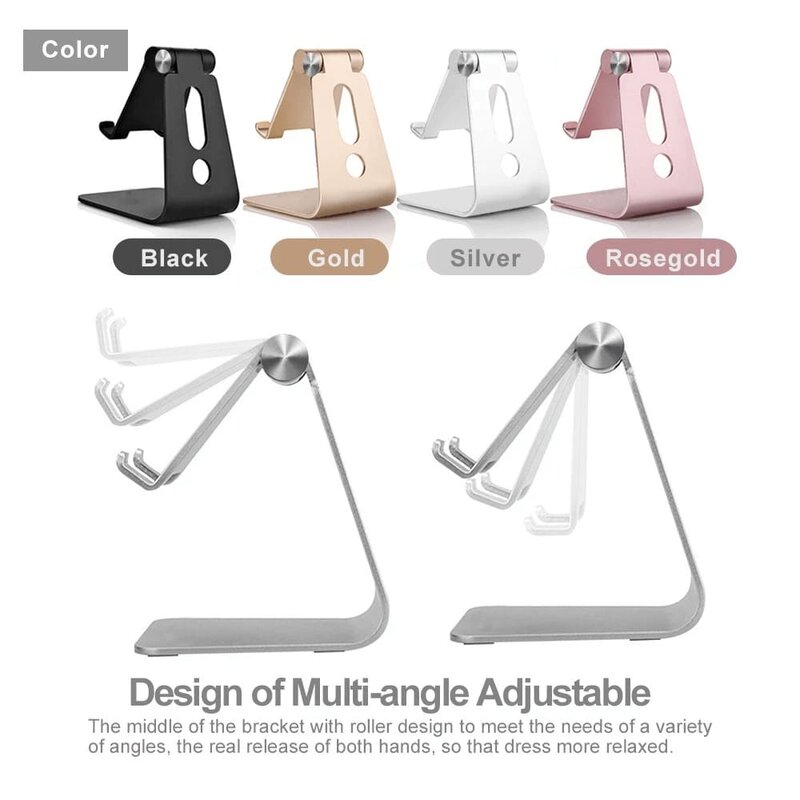 Suport Birou Mobster Aluminum Universal Stand Pentru Telefon / Tableta Din Aluminiu Pliabil Si Reglabil - Roz