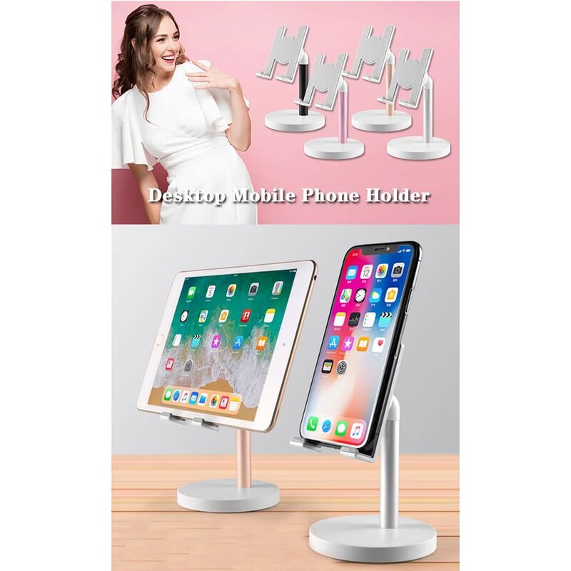 Suport Birou Mobster Desktop Universal Stand Rotativ Si Ajustabil Pentru Telefon / Tableta / eBook Reader - Auriu