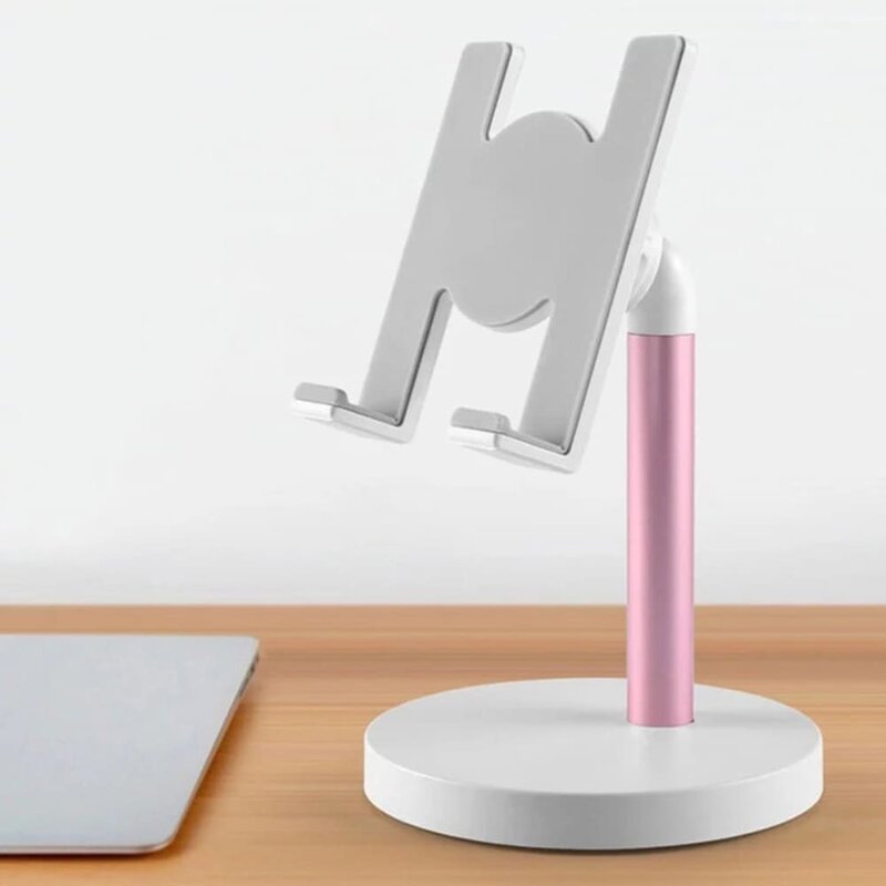 Suport Birou Mobster Desktop Universal Stand Rotativ Si Ajustabil Pentru Telefon / Tableta / eBook Reader - Roz