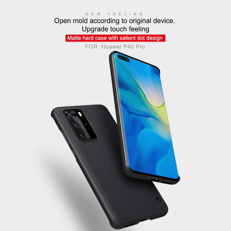 Husa Huawei P40 Pro Nillkin Super Frosted Shield, negru