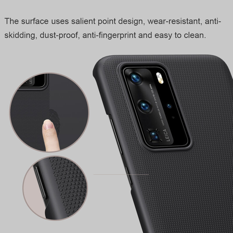 Husa Huawei P40 Pro Nillkin Super Frosted Shield, negru